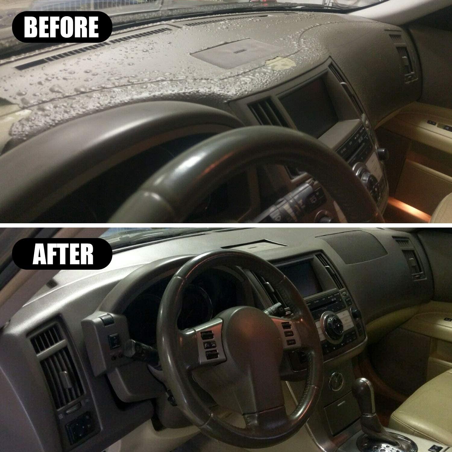 Kojem Dash Cap Overlay Replacement Compatible with 2006-2008 Infinity Fx35 W/Glue Black Dash Cover