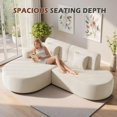 thumbnail image 5 of BUPPLEE Frameless L-Shape Sectional Sofa with Chaise, Ultra-Soft Cloud Couch with Deep Seats, Modern Modular Sofa for Living Room & Bedroom, 5 of 8