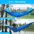 thumbnail image 2 of Hamaca de camping G4Free grande con mosquitera para 2 personas, azul, 2 of 9