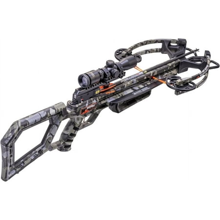 Tenpoint Crossbows Wicked Ridge Commander M1 380 FPS Rifle Crossbow with Rope-Sled Cocking Device & 3 Arrows (Multicolor)