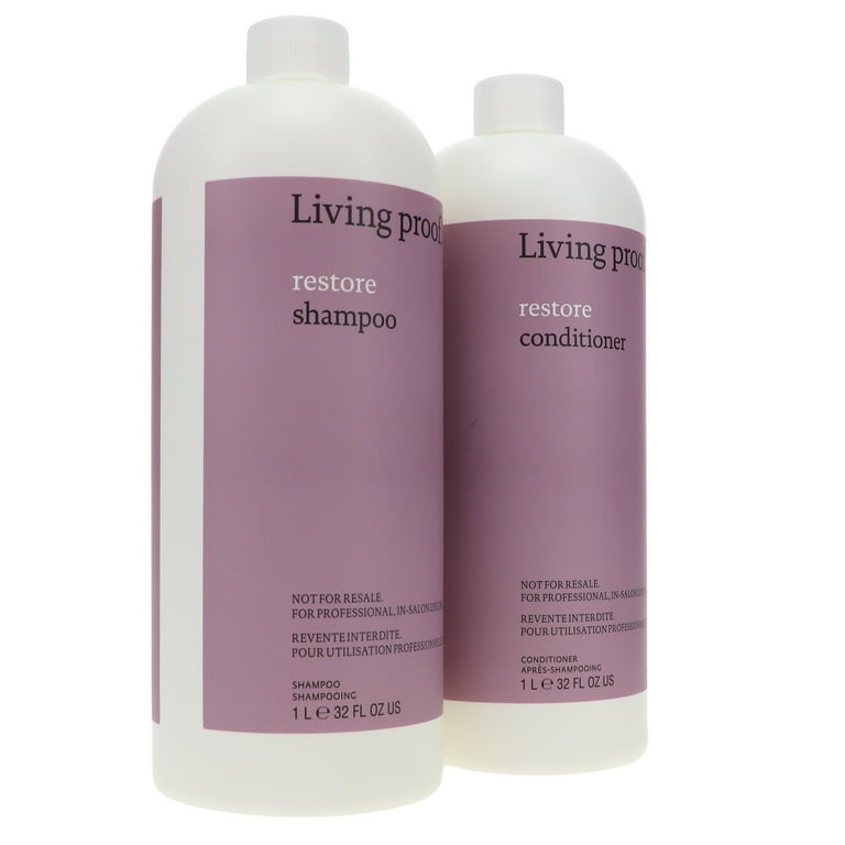 Living online Proof Restore Shampoo and Conditioner 32oz LITER Duo