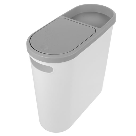 Ferencaa Slim Trash Can Waste Bin Garbage Container with Press Lid for Kitchen Bathroom