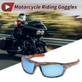 thumbnail image 2 of Unique Bargains 1 Pcs Motorcycle Riding Goggles Anti-glare Tri-acetel Cellulose PC UV400 Cycling Sunglasses Blue Lens Marble Frame, 2 of 6