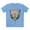 Carolina Blue, variant on Butterfly shirt, Shirt with Butterfly, Tee Shirt with Antique Butterfly