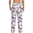 thumbnail image 3 of Goofa Orchids Flowers Printed Soft Pajama Pants for Men, Wide Leg Comfy Casual Lounge Yoga Pants-X-Large, 3 of 9
