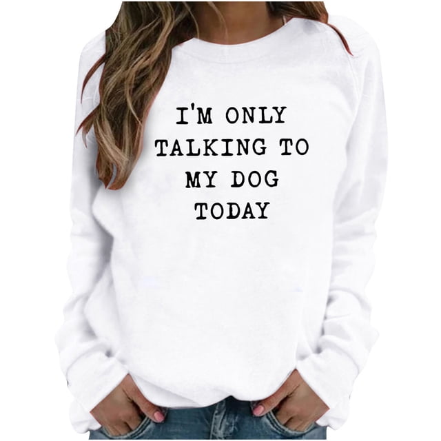 Women Multiple Color Fashion Retro Smooth Round Collar Printing Long Sleeve 100%Polyester Top(White,XL)