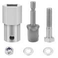 thumbnail image 3 of Stainless Steel Top Wind Trailer Crank Handle Cordless Drill Adapter Kit, 3 of 9