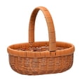 thumbnail image 4 of Cesta Ovalada de Mimbre para Frutas con Asas Alargadas, Multifuncional para Bodas Y Camping, Ligera Y Perfecta para Picnics. Fabricada en Polipropilen Talla S, 4 of 8
