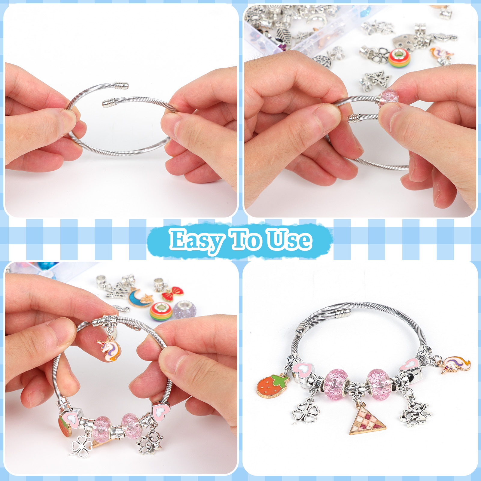 CandWuom Unicorn Charm Bracelet and Jewelry Making Kit photo 4