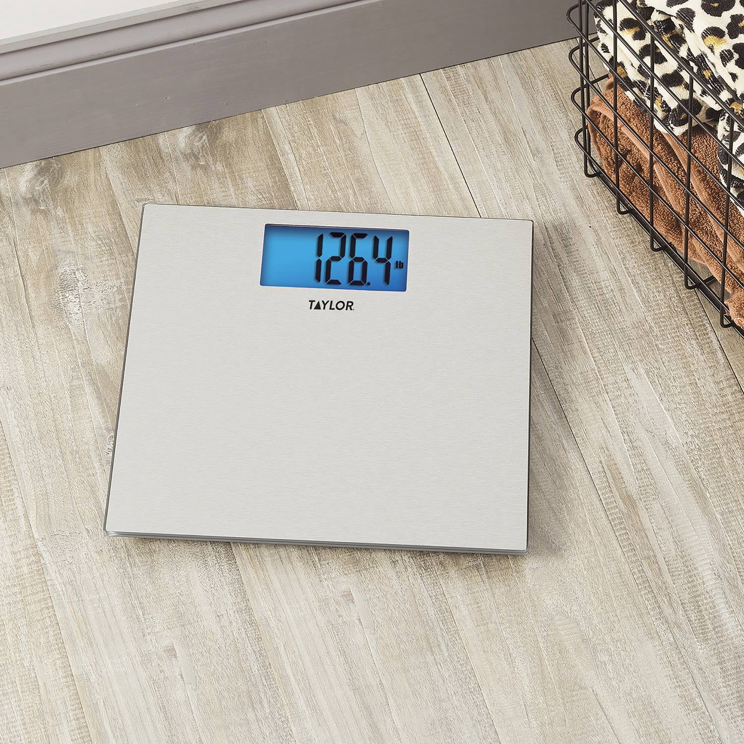 Taylor Digital Bathroom Textured Stainless Steel Scale