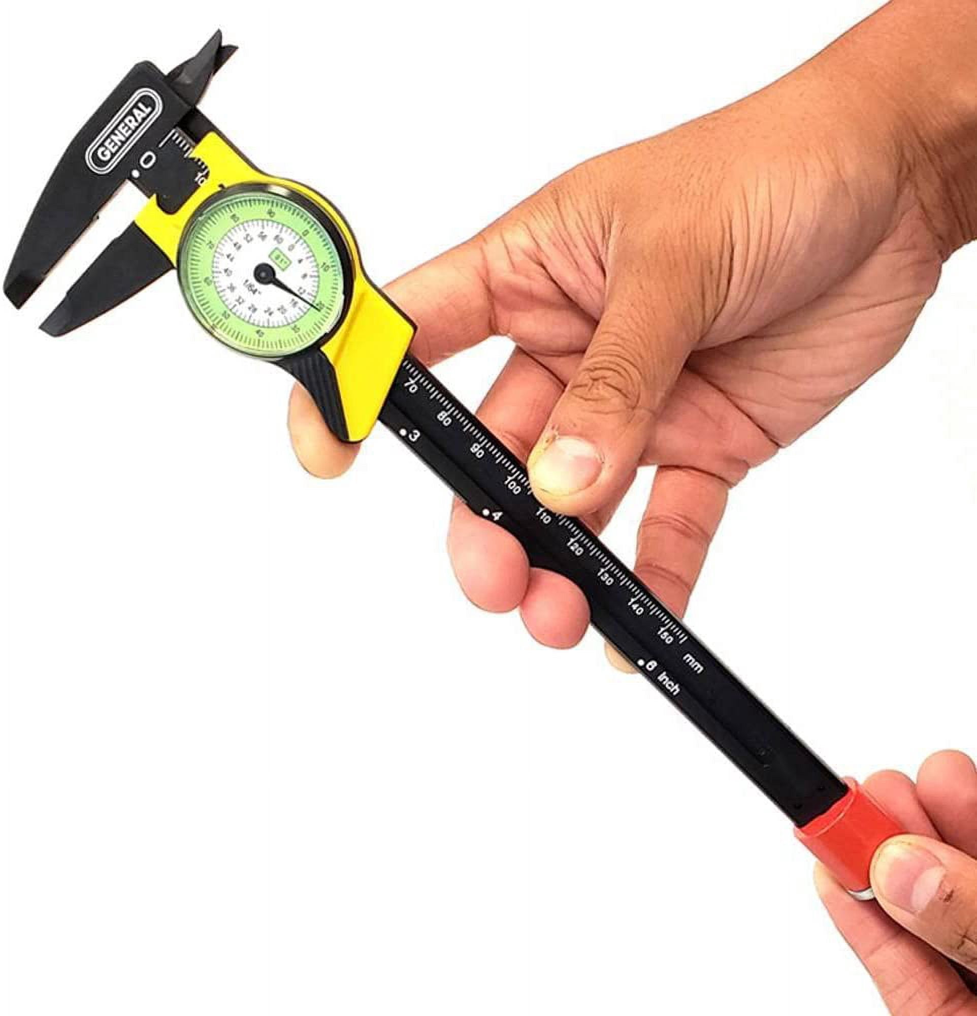 142 Plastic Dial Caliper, 0-6" Range, .01" & 1/64"