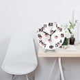 thumbnail image 2 of Naloa Clock number Print Wall Clock - Clocks Battery Operated, Small Silent Non-Ticking, Decorative for Living Room, Office, Bedroom, Home(9.84"), 2 of 5