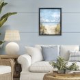 thumbnail image 3 of Stupell Industries Tropical Free Seagulls over Beach Dunes Black Floating Frame Canvas Art, 17 x 21, by Creative Studio, 3 of 8
