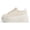 Beige, variant on Wedge Canvas Fashion Sneakers Low Top Retro Casual Shoes,White,Womens