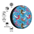 thumbnail image 4 of Wukai Sharks Été Imprimé Housse de Pneu de Rechange pour Remorque RV, Imperméable PVC Cuir Synthétique Housse de Roue pour Camion, Remorque, RV, SUV, Campeur-14 Pouces, 4 of 6