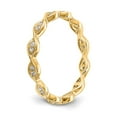 thumbnail image 5 of 14K Yellow Gold Ring Band Eternity Polished Vintage Pave Size 4 Diamond , Size 8, 5 of 5