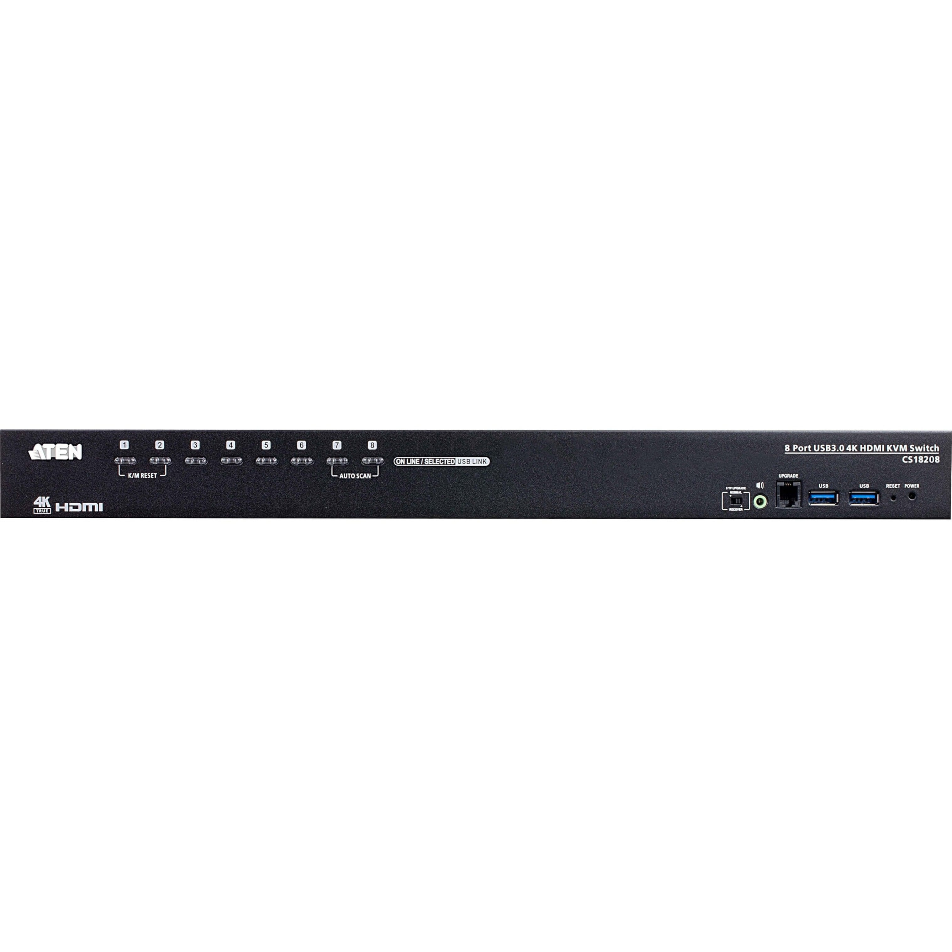 ATEN CS18216 16-Port USB 3.0 4K HDMI KVM Switch with Rack Mounting Kit - 8 Computer(s) - 1 Local User(s) - 4096 x 2160 - 12 x USB - 9 x HDMI - Desktop, Rack-mountable
