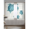 thumbnail image 5 of Ocean Turtle Sheer Curtains 2 Panels Set Animals Abstract Watercolor Wood Grain Lihgt Filtering Rod Pocket Voile Drape, Semi Sheer Window Curtains for Bedroom Living Room, 52"x72", 5 of 5