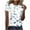 Blue, variant on Graphic Tees For Women,Fashion Women New Style Floral Printed T Shirts Short Sleeve Crewneck Blouses Summer Casual Ladies Tops