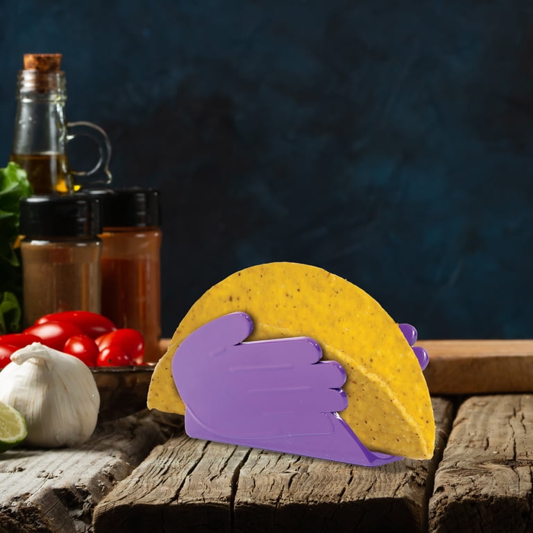 Khaby Lame Purple Taco Holder Set, Dishwasher & Microwave Safe