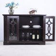 thumbnail image 5 of CQSXDA 48.66 Inch Modern Sideboard Featuring Adjustable Shelf & 3 Tempered Glass Doors - MDF Buffet Cabinet For Home, Ox Blood Red, 5 of 16