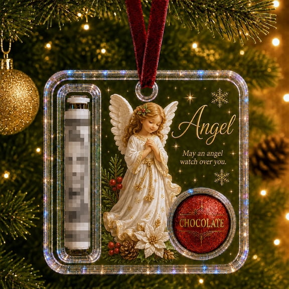 CHJK Christmas Cash Gift Ornament, Acrylic Clear Money Holder Holiday Money Gift Ornaments, Christmas Tree Hanging Decoration for Family Friends, Easy Hanging