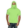 thumbnail image 3 of Fanxing Big and Tall Cooling Sun Shirt with Face Mask Short Sleeve Hoodie Mens UPF 50+ UV Sun Protection Shirts Lightweight Performance Fishing Shirt Green,XL, 3 of 9