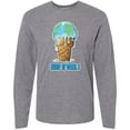 thumbnail image 3 of Inktastic Keep It Cool Melting Earth Ice Cream Cone Long Sleeve T-Shirt, 3 of 5