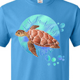 thumbnail image 4 of Inktastic Fort Lauderdale, Florida Swimming Sea Turtle with Bubbles T-Shirt, 4 of 5
