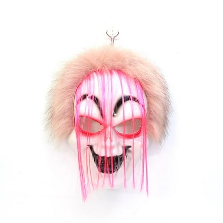 Creepy Clown Prop Elegantoss Creepy Scary or Funny Clown Mask with Light-Up Eyes Prop for Horror Halloween Costume Cosplay Halloween Party Decorations ()
