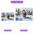 thumbnail image 5 of Hello Winter Scottish Fold Frosty Morning Walk Welcome Snowy Christmas Yard Sign Cat Lover Kitten Owner Gifts Outdoor Home Lawn Garden Porch Decor - 02018, 5 of 5