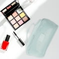 thumbnail image 4 of Unique Bargains 1 Pc Mesh Multifunctional Portable Makeup Bag Blue Gray Polyester, 4 of 6