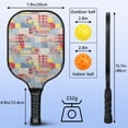 thumbnail image 4 of Pickleball Paddles Set,Pioneer Flower Floral Print Pattern Fiberglass Surface Pickleball Racket Set with 2 Indoor Outdoor Pickleball Balls and Pickleball Bag,Pickle-ball Equipment, 4 of 6