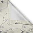 thumbnail image 3 of Ambesonne Airplane Print Kitchen Curtains, Minimal Silhouettes, 55"x45", Cream Grey, 3 of 3