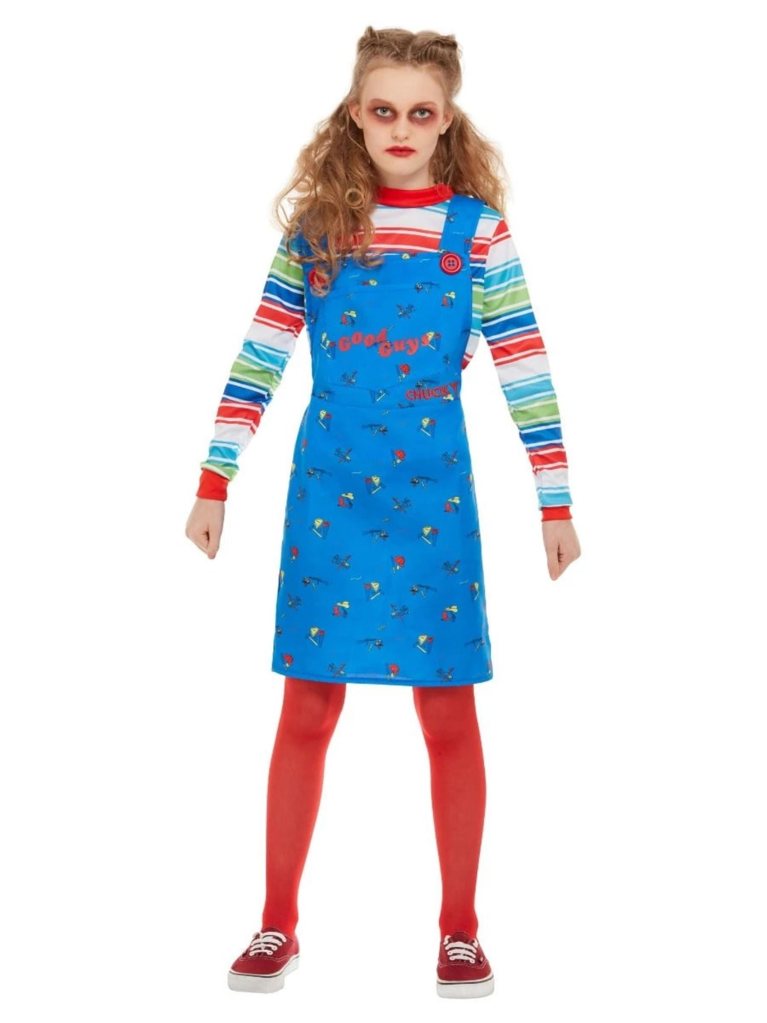 Rodeo Oblea caliente Blue and Red Chucky Girls Small Fancy Dress Halloween Costume - Walmart.com