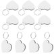 thumbnail image 4 of 10pcs sublimación en blanco en blanco conqucha de artesanía a granel llavero de sublimación llavero en blanco, 4 of 6