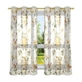 thumbnail image 6 of Yayeee Window Curtains Light Filtering 63"x52" Grommet Panel Pair Home Living Room Decor, Birds Sunflowers, 6 of 7