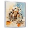 thumbnail image 2 of Designart "Expressive Journeys on a Bicycle II" Bicycle Floater Framed Wall Art Print, 2 of 7