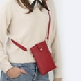 thumbnail image 5 of PU Leather Small Cell Phone Crossbody Bag Purses for Women Cross Body-red, 5 of 5