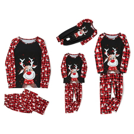 

Christmas Family Pajamas Matching Holiday Pajama Xmas Sleepwear Christmas Loungewear Set Jammies for Couples Kids Baby