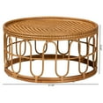 thumbnail image 4 of bali & pari Phoenix Modern Bohemian Light Honey Rattan Coffee Table, 4 of 18