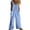 Light Blue, variant on Qiopertar Linen Jumpsuit for Women Striped Retro Summer Wide Leg Romper Sleeveless Casual Comfy Button Pocket One Piece Jumpsuit, Pink M