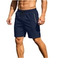 thumbnail image 2 of Nmnitkp Men's Quick Dry Athletic Shorts Elastic Waist Drawstring With Zipper Pockets Lightweight Workout Gym Running Hiking Summer Shorts, 7 Inch Blue,3XL, 2 of 9