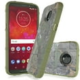thumbnail image 3 of for 6.01" Motorola Moto Z3 Play Shield Wrap Shockproof Hybrid Scratch Resistant Raised Bevel Design Enhance Camera and Tempered Stained Glass Screen Protection Armor Impact Bumper Case Huntingcamo, 3 of 4