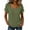 Army Green, variant on Womens Summer Tops Casual Short Sleeve Square Neckline Flared Tops - Button Front for Fall Black XL