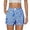 Blue, variant on Jane Wardrobe Women’s Casual Gingham Print Shorts, Elastic Waist Button-Front Shorts with Side Pockets, Multi-Color, S/M/L/XL/XXL