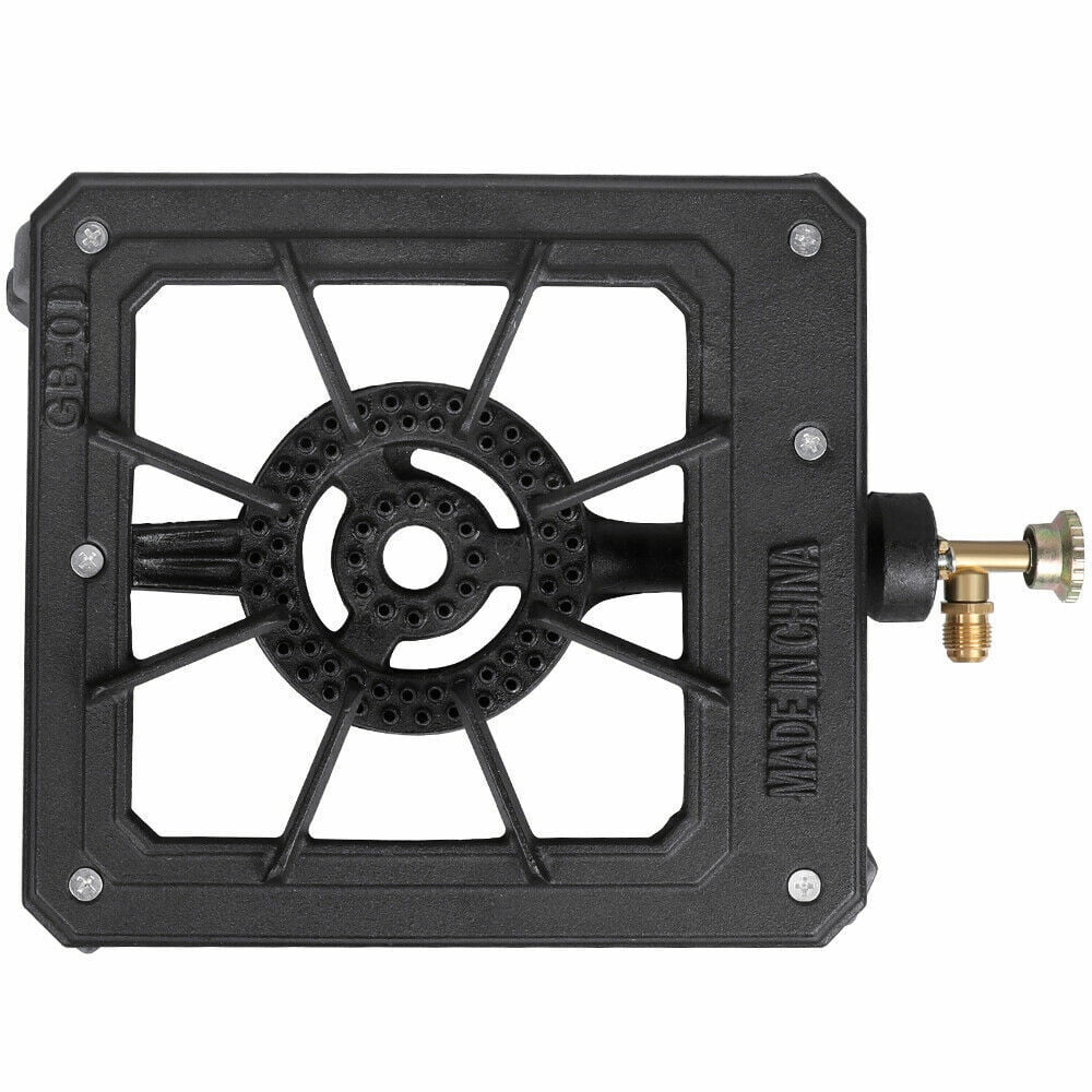 Single Burner Camping Stove Cast Iron Propane Gas LPG Outdoor Camping BBQ Cooker with Regulator Hose