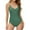 Green, variant on Womens One Piece Swimsuit Scoop Front Tummy Control Bathing Suit