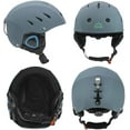 thumbnail image 3 of STOMP Ski & Snowboarding Snow Sports Helmet With Build-In Pocket in Ear Pads For Wireless Drop-In Headphone (Matte Blue, Small), 3 of 6