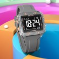 thumbnail image 3 of SMAEL Multiple Colors Square Digital Sports Watch Waterproof Silicone Wrist Watch for Men, 3 of 6